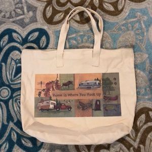 Zip top canvas bag Camping